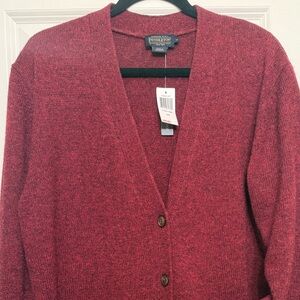 NWT - Pendleton Deep Burgundy Cardigan Sweater - Wool